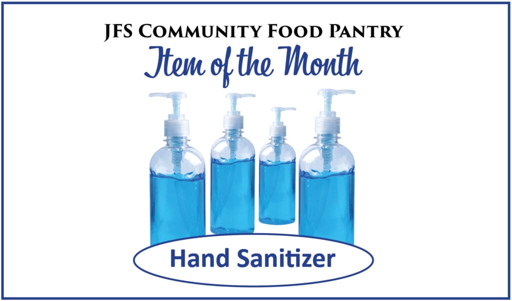 Item of the Month graphic of hand sanitizer